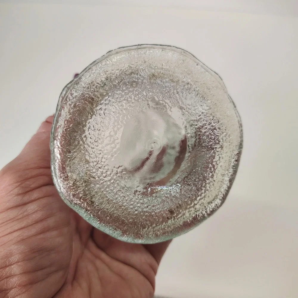 Textured Glass Vase Bud Vase Clear Glass‎ 7